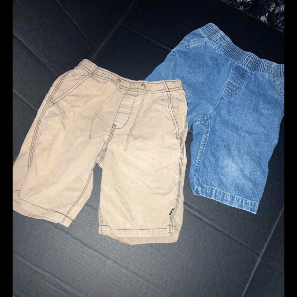 Kids Tan and Blue Shorts bundle